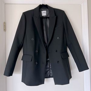 NWOT Zara Oversized Black Blazer, XS